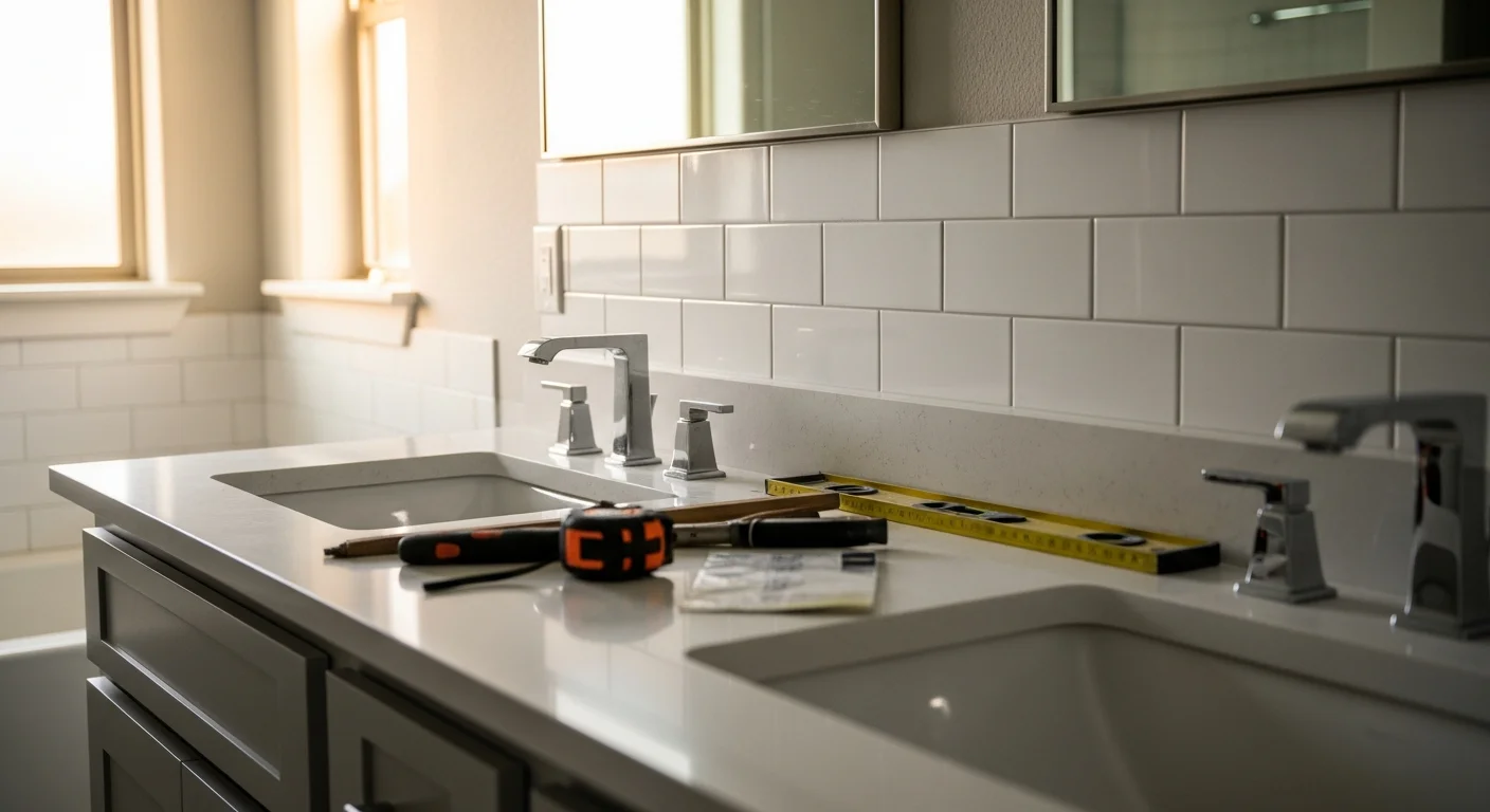 Modern kitchen remodel with custom cabinets and countertops